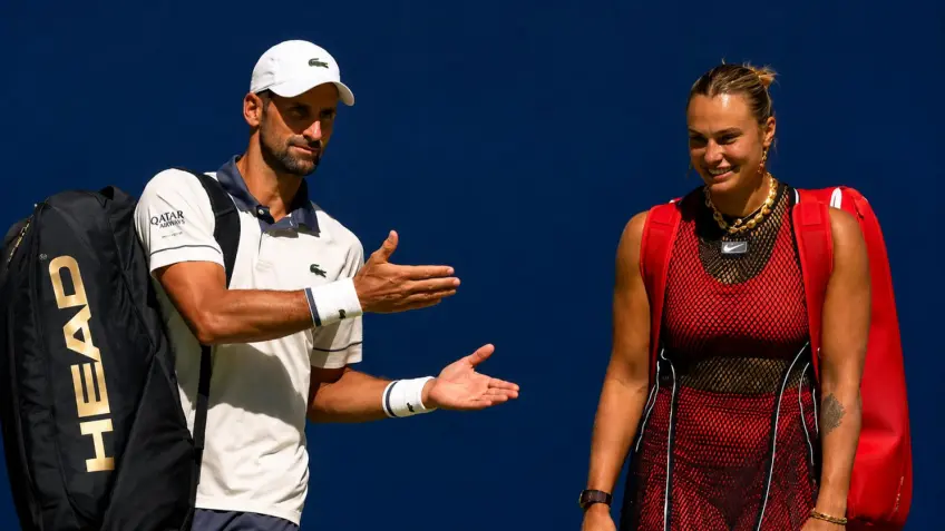 Novak Djokovic y Aryna Sabalenka caen en el dobles mixto del US Open